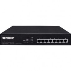 Intellinet Network Solutions 8-Port Gigabit PoE+ Switch, 140 Watt Power Budget, Desktop, Rackmount with Ears - IEEE 802.3at/af Power over Ethernet (PoE+/PoE) Compliant - RoHS Compliance 560641