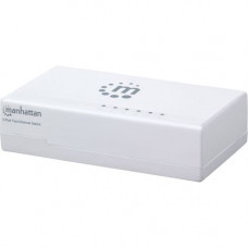Manhattan 5-Port 10/100 Desktop Switch, Plastic Housing - Supports any combination of 10 Mbps or 100 Mbps network devices - RoHS Compliance 560672