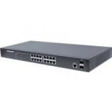 Intellinet Network Solutions 16-Port Gigabit PoE+ Web-Managed Switch with 2 SFP Ports, 220 Watt Power Budget, Rackmount - IEEE 802.3at/af Power over Ethernet (PoE+/PoE) Compliant, Endspan" 561341