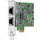 HPE Ethernet 1Gb 2-port 332T Adapter - PCI Express x1 - 2 Port(s) - 2 x Network (RJ-45) - Twisted Pair - Full-height, Low-profile - 10/100/1000Base-T 615732-B21