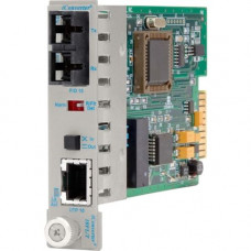 Omnitron Systems iConverter 10Mbps Ethernet Fiber Media Converter RJ45 SC Single-Mode 30km Module - 1 x 10BASE-T; 1 x 10BASE-FL; Internal Module; Lifetime Warranty - REACH, RoHS, WEEE Compliance 8303-1