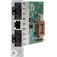 Omnitron Systems iConverter Tx/2Fx UTP to Fiber Media Converter - 1 x RJ-45 , 2 x SC - 100Base-TX, 100Base-FX 8431-2