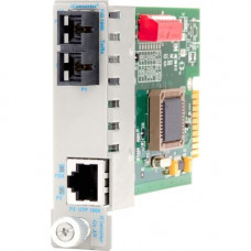 Omnitron Systems iConverter 1000Mbps Gigabit Ethernet Fiber Media Converter RJ45 SC Single-Mode 34km Module - 1 x 1000BASE-T; 1 x 1000BASE-LX; Internal Module; Lifetime Warranty - RoHS, WEEE Compliance 8503N-2