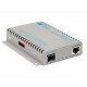 Omnitron Systems iConverter 10/100/1000 Gigabit Ethernet Fiber Media Converter SFP - 1 x 10/100/1000BASE-T, 1 x 100/1000BASE-X (SFP), Wall-Mount Standalone, Univ. AC Powered, Lifetime Warranty 8539N-0-E