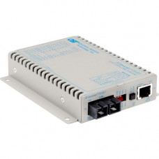 Omnitron Systems iConverter T1/E1 Fiber Media Converter RJ48 SC Single-Mode 60km - 1 x T1/E1; 1 x SC Single-Mode; Wall-Mount Standalone; US AC Powered; Lifetime Warranty - RoHS, WEEE Compliance 8703-2-D
