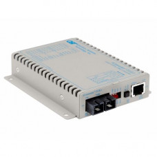 Omnitron Systems iConverter T1/E1 Fiber Media Converter RJ48 SC Single-Mode 30km Wide Temp - 1 x T1/E1; 1 x SC Single-Mode; Wall-Mount Standalone; DC Powered; Lifetime Warranty - RoHS, WEEE Compliance 8703-1-FW