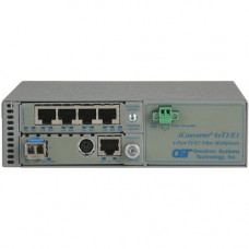 Omnitron Systems iConverter 8823N-2 T1/E1 Multiplexer - 1 x 10/100/1000Base-T Network, 4 x T1/E1 Network, 1 x 1000Base-X Network - 1Gbps Fast Ethernet, 1.54Mbps T1 , 2.048Mbps E1 8823N-2-B