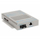 Omnitron Systems OmniConverter 10/100 PoE+ Ethernet Fiber Media Converter Switch RJ45 ST Single-Mode 30km Wide Temp - 1 x 10/100BASE-TX; 1 x 100BASE-LX; DC Powered; Lifetime Warranty - RoHS, WEEE Compliance 9321-1-19W