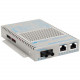 Omnitron Systems OmniConverter 10/100/1000 PoE Gigabit Ethernet Fiber Media Converter Switch RJ45 ST Single-Mode 12km - 2 x 10/100/1000BASE-T; 1 x 1000BASE-LX; US AC Powered; Lifetime Warranty 9401-1-21