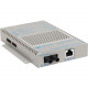 Omnitron Systems OmniConverter 10/100/1000 PoE+ Gigabit Ethernet Fiber Media Converter Switch RJ45 ST Single-Mode 12km - 1 x 10/100/1000BASE-T, 1 x 1000BASE-LX, US AC Powered, Lifetime Warranty 9421-1-11