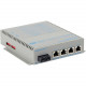 Omnitron Systems OmniConverter Unmanaged Gigabit PoE+, MM SC, RJ-45, Ethernet Fiber Switch - 4 x 10/100/1000BASE-T, 1 x 1000BASE-X, DC Power, 5 Year Warranty 9442-6-14-9Z