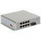 Omnitron Systems OmniConverter Unmanaged Gigabit PoE+, SM SC, RJ-45, Ethernet Fiber Switch - 8 x 10/100/1000BASE-T, 1 x 1000BASE-X, DC Power, 5 Year Warranty 9443-2-18-9Z