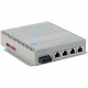Omnitron Systems OmniConverter Unmanaged Gigabit PoE+, SM SC, RJ-45, Ethernet Fiber Switch - 4 x 10/100/1000BASE-T, 1 x 1000BASE-X, AC Power, 5 Year Warranty 9443-2-14-1W