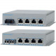 Omnitron Systems 10/100/1000 Media Converter with Power over Ethernet (PoE or PoE+) - Network (RJ-45) - 4x PoE+ (RJ-45) Ports - Gigabit Ethernet - 10/100/1000Base-T, 1000Base-X - 2 x Expansion Slots - SFP - 2 x SFP Slots - Wall Mountable, External, Rail-m
