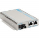 Omnitron Systems OmniConverter SE 10/100/1000 PoE+ Gigabit Ethernet Fiber Media Converter Switch RJ45 ST Single-Mode 12km - 2 x 10/100/1000BASE-T; 1 x 1000BASE-LX; US AC Powered; Lifetime Warranty; US Made - RoHS, WEEE Compliance 9481-1-21