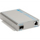 Omnitron Systems OmniConverter SE 10/100/1000 PoE+ Gigabit Ethernet Fiber Media Converter Switch RJ45 SFP - 1 x 10/100/1000BASE-T; 1 x 1000BASE-X (SFP); US AC Powered; Lifetime Warranty; US Made - RoHS, WEEE Compliance 9499-0-11