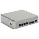 Omnitron Systems OmniConverter Managed Gigabit PoE+, 2xSFP, RJ-45, Ethernet Fiber Switch - 4 x 10/100/1000BASE-T, 2 x 1000BASE-X, AC Power, 5 Year Warranty 9539-0-24-1W