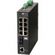 Omnitron Systems RuggedNet Managed Industrial Gigabit PoE+, MM SC, RJ-45, Ethernet Fiber Switch - 8 x 10/100/1000BASE-T, 1 x 1000BASE-X, 2xDC Power, 5 Year Warranty 9542-0-18-2Z