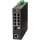 Omnitron Systems RuggedNet Managed Industrial Gigabit PoE+, SFP, RJ-45, Ethernet Fiber Switch - 8 x 10/100/1000BASE-T, 1 x 1000BASE-X, 2xDC Power, 5 Year Warranty 9559-0-18-2Z