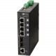 Omnitron Systems RuggedNet Managed Industrial Gigabit PoE+, 2xSFP, RJ-45, Ethernet Fiber Switch - 4 x 10/100/1000BASE-T, 2 x 1000BASE-X, 2xDC Power, 5 Year Warranty 9559-0-24-2Z