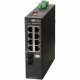 Omnitron Systems RuggedNet Unmanaged Industrial Gigabit PoE+, SM ST, RJ-45, Ethernet Fiber Switch - 8 x 10/100/1000BASE-T, 1 x 1000BASE-X, 2xDC Power, 5 Year Warranty 9561-1-18-2Z