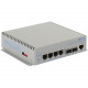 Omnitron Systems OmniConverter 10GPoE+/M PoE+, 2xSFP/SFP+, 4xRJ-45, 1xAC Powered Commercial Temp - 6 Ports - Manageable - 2 Layer Supported - Modular - Optical Fiber, Twisted Pair - PoE Ports - Wall Mountable, DIN Rail Mountable, Shelf Mountable, Rack-mou