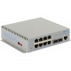 Omnitron Systems OmniConverter 10GPoE+/M PoE+, 2xSFP/SFP+, 8xRJ-45, 1xAC Powered Commercial Temp - 10 Ports - Manageable - 2 Layer Supported - Modular - Optical Fiber, Twisted Pair - PoE Ports - Wall Mountable, DIN Rail Mountable, Shelf Mountable, Rack-mo