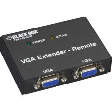 Black Box VGA Receiver, 2-Port - 2 Output Device - 500 ft Range - 1 x Network (RJ-45) - 2 x VGA Out - XGA - 1024 x 768 - Twisted Pair - Category 5 AC555A-REM-R2