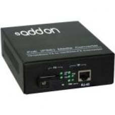 Accortec AddOn Computer AddOn - ADD-FMCP-BX-DSC - AddOn 10/100Base-TX(RJ-45) to 100Base-BXD(SC) BiDi SMF 1550nm/1310nm 20km POE Media Converter ADD-FMCP-BX-DSC