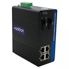 AddOn 2 10/100Base-TX(RJ-45) to 2 100Base-LX(FC) SMF 1310nm 20km Industrial Media Converter - 100% compatible and guaranteed to work - TAA Compliance ADD-IFMC-LX-2FC2