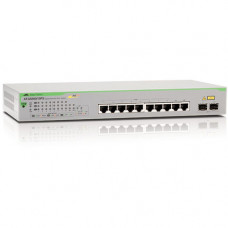 Allied Telesis 10-Port 10/100/1000T WebSmart Switch with 2 SFP Combo Ports and PoE+ - 10 Ports - Manageable - 2 Layer Supported - Twisted Pair - Rack-mountable, Desktop, Wall Mountable AT-GS950/10PS-50