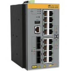 Allied Telesis IE340-20GP Layer 3 Switch - 16 Ports - Manageable - 3 Layer Supported - Modular - Twisted Pair, Optical Fiber - DIN Rail Mountable, Wall Mountable AT-IE340-20GP-80