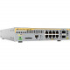 Allied Telesis L3 Switch with 8 x 10/100/1000T PoE Ports and 2 x 100/1000X SFP Ports - 8 Ports - Manageable - 3 Layer Supported - Modular - Optical Fiber, Twisted Pair - Desktop, Rack-mountable - TAA Compliance AT-X230-10GP-R-90