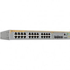 Allied Telesis L3 Switch with 24 x 10/100/1000T Ports and 2 x 100/1000X SFP Ports - 24 Ports - Manageable - 4 Layer Supported - Modular - Twisted Pair, Optical Fiber - Rack-mountable AT-X230L-26GT-10