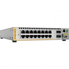 Allied Telesis 16-port 1G/10G BaseT Stackable Switch with 2 QSFP Ports - 16 Ports - Manageable - 3 Layer Supported - Modular - Twisted Pair, Optical Fiber - Rack-mountable AT-X550-18XTQ-10