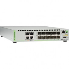 Allied Telesis 12 SFP/SFP+ Slot Stackable Switch with 4-Port 100/1000/10G Base-T (RJ-45) - 4 Ports - Manageable - 3 Layer Supported - Modular - Twisted Pair, Optical Fiber - 1U High - Rack-mountable AT-XS916MXS-10