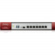 Zyxel ZyWALL ATP500 Network Security/Firewall Appliance - 7 Port - 1000Base-T, 1000Base-X Gigabit Ethernet - DES, 3DES, AES (256-bit), MD5, SHA-1, SHA-2 - USB - 7 x RJ-45 - 1 - SFP (mini-GBIC) - 1 x SFP - Manageable - Rack-mountable ATP500