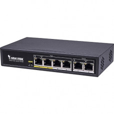 Vivotek FE Unmanaged PoE Switch - 6 Ports - 2 Layer Supported - Twisted Pair - 2 Year Limited Warranty AW-FET-060C-065