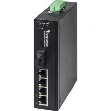 Vivotek Industrial 4xFE PoE + 1xFE SC Single-Mode 30KM Switch - 5 Ports - 2 Layer Supported - Rail-mountable, Wall Mountable - 2 Year Limited Warranty AW-IHT-0502