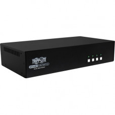 Tripp Lite Secure KVM Switch 4-Port Dual Monitor DVI + Audio NIAP PP3.0 CAC - 4 Computer(s) - 1 Local User(s) - 2560 x 1600 - 11 x USB - 10 x DVI - TAA Compliant - TAA Compliance B002-DV2AC4