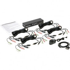Tripp Lite 4-Port HDMI/USB KVM Switch with Audio/Video and USB Peripheral Sharing - 4 Computer(s) - 1 Local User(s) - 1920 x 1200 - 8 x USB - 5 x HDMI B004-HUA4-K