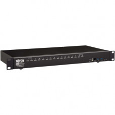 Tripp Lite B024-DPU16 16-Port DisplayPort/USB KVM Switch - 16 Computer(s) - 4096 x 2160 - 50 Hz, 60 Hz - 18 x USB - Rack-mountable, Desktop - 16 x DisplayPort - 1U - TAA Compliance B024-DPU16