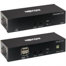 Tripp Lite USB C to HDMI Over Cat6 Extender Kit with KVM Support 4K60Hz PoC - 2 Computer(s) - 230 ft Range - 4K - 3840 x 2160 Maximum Video Resolution - 2 x Network (RJ-45) - 5 x USB - 2 x HDMI - 120 V AC, 230 V AC Input Voltage - Wall Mountable - TAA Com