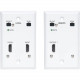 Tripp Lite HDMI Over Cat6 Extender Kit Wallplate Transmitter Receiver 4K - 1 Input Device - 1 Output Device - 230 ft Range - 2 x Network (RJ-45) - 1 x HDMI In - 1 x HDMI Out - 4K UHD - 3840 x 2160 - Twisted Pair - Category 6 - Wall Plate - TAA Compliant -