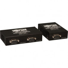 Tripp Lite VGA & Audio over Cat5/Cat6 Video Extender Kit Transmitter Receiver TAA GSA - 1 Input Device - 2 Output Device - 1000 ft Range - 2 x Network (RJ-45) - 1 x VGA In - 2 x VGA Out - 1920 x 1440 - Twisted Pair - Category 6 - Wall Mountable, Rack-