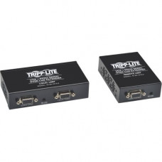 Tripp Lite VGA & RS232 over Cat5/Cat6 Video Extender Transmitter & Receiver EDID - 1 Input Device - 2 Output Device - 1000 ft Range - 2 x Network (RJ-45) - 1 x VGA In - 2 x VGA Out - Serial Port - 1920 x 1440 - Rack-mountable, Wall Mountable, Pole
