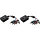 Tripp Lite Component Video with Stereo Audio over Cat5/Cat6 Extender Kit - 1 Input Device - 1 Output Device - 700 ft Range - 2 x Network (RJ-45) - Full HD - 1920 x 1080 - Twisted Pair - RoHS Compliance B136-101