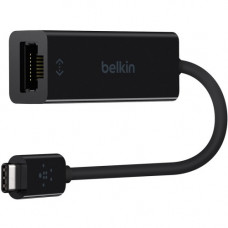 Belkin Gigabit Ethernet Card - USB Type C - 1 Port(s) - 1 - Twisted Pair - 10/100/1000Base-T - Portable B2B145-BLK