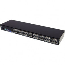 Startech.Com 16-port KVM Module for Rack-mount LCD Consoles with additional PS/2 and VGA Console - 16 x 1 - 16 x HD-15 - 1U - Rack-mountable - TAA Compliance CAB1631HD