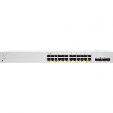 Cisco Business CBS220-24T-4G Ethernet Switch - 24 Ports - Manageable - 2 Layer Supported - Modular - 4 SFP Slots - 18 W Power Consumption - Optical Fiber, Twisted Pair - 3 Year Limited Warranty - TAA Compliance CBS220-24T-4G-NA